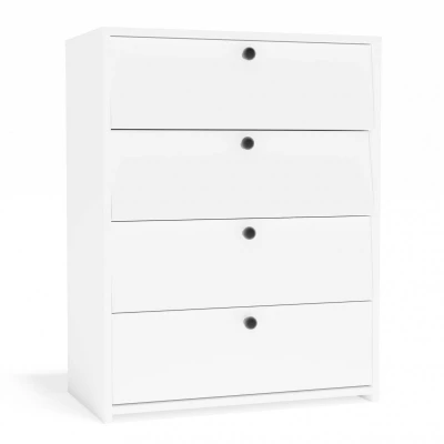 Botník s výklopnými dvířky ZAYAN - bílý