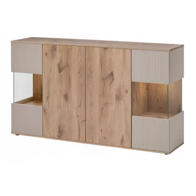 Široká komoda HAIKA - dub viking / kašmír