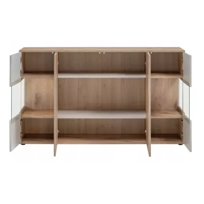 Široká komoda HAIKA - dub viking / kašmír