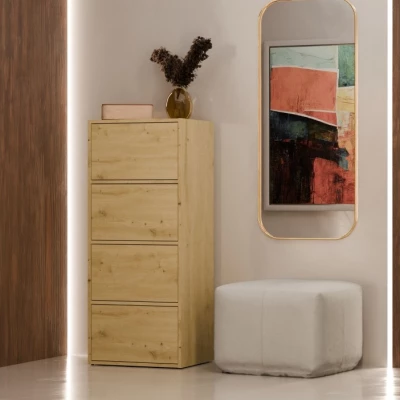 Úzká komoda s dvířky ATALLA - dub artisan