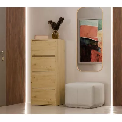 Úzká komoda s dvířky ATALLA - dub artisan