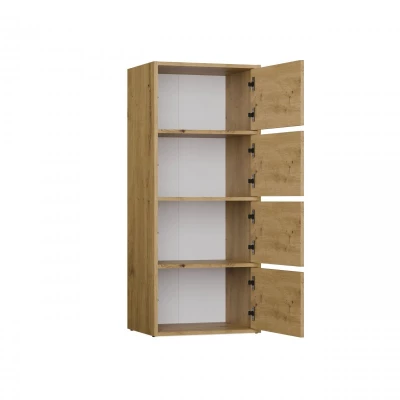 Úzká komoda s dvířky ATALLA - dub artisan