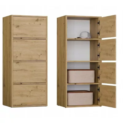 Úzká komoda s dvířky ATALLA - dub artisan