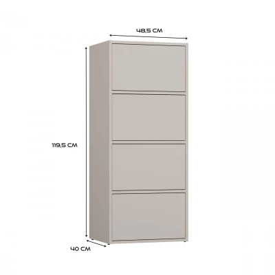 Úzká komoda s dvířky ATALLA - kašmír