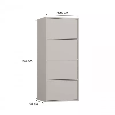 Úzká komoda s dvířky ATALLA - kašmír