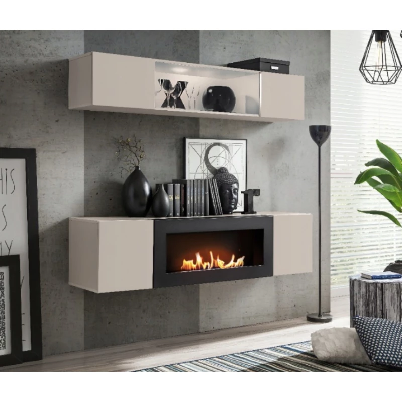 Obývací nábytek FREYA s biokrbem - kašmír