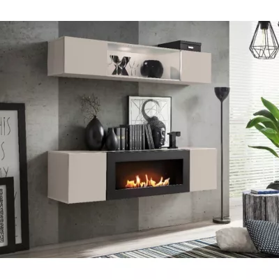 Obývací nábytek FREYA s biokrbem - kašmír