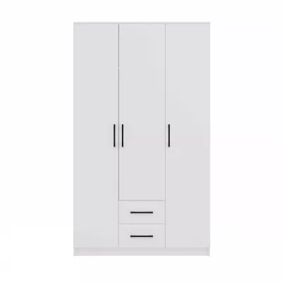 Šatní skříň se šuplíky 120 cm RAGNAR - bílá