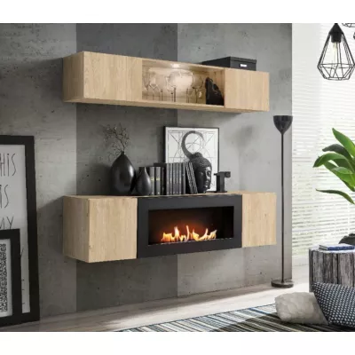 Obývací nábytek FREYA s biokrbem - hickory jackson