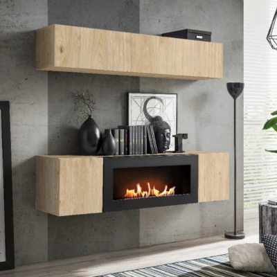 Obývací sestava FREYA s biokrbem - hickory jackson