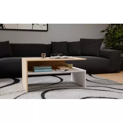 Konferenční stolek GUIREN - dub artisan / bílý