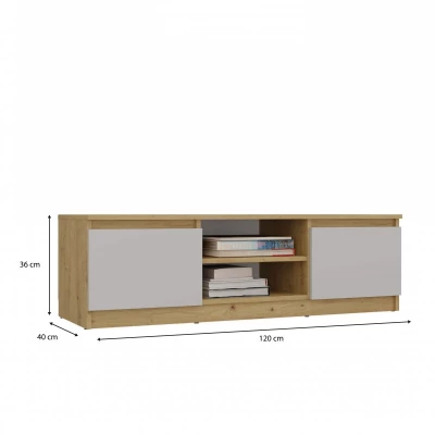 Stolek pod televizi SABA 1 - dub artisan / kašmír