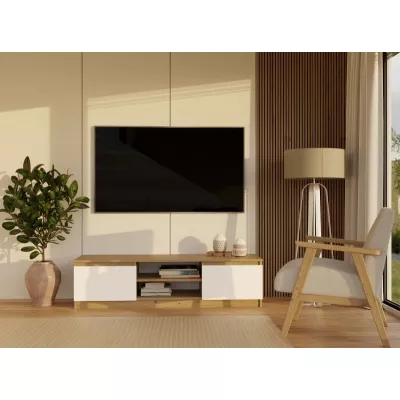 Televizní stolek SABA 2 - dub artisan / bílý