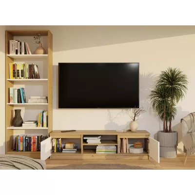 Televizní stolek SABA 2 - dub artisan / bílý