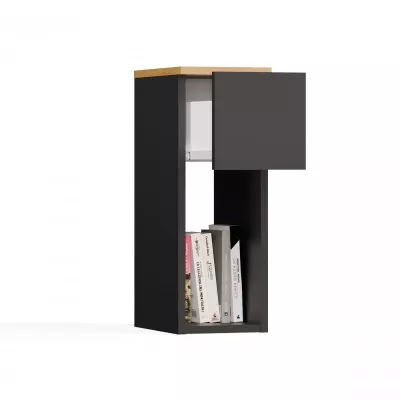 Noční stolek FALKVILE 1 - antracit / dub artisan