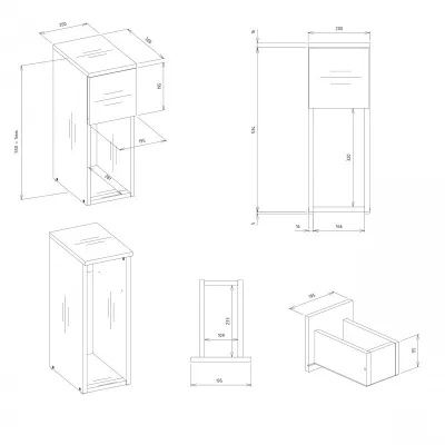 Noční stolek FALKVILE 1 - dub artisan