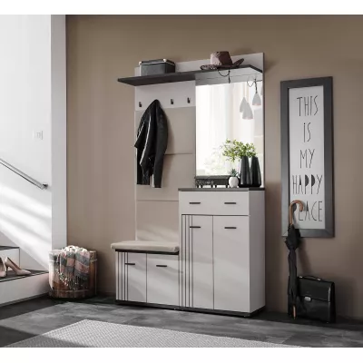 Stěna do předsíně PETUNIA 6 - kašmír / černá