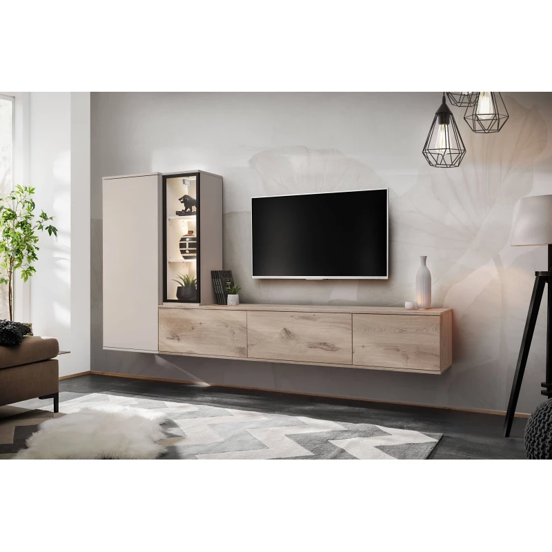 Obývací stěna ATHALIA - dub viking / kašmír