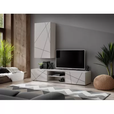 Stěna do obývacího pokoje GOLDA - kašmír / černá