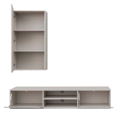 Stěna do obývacího pokoje GOLDA - kašmír / černá