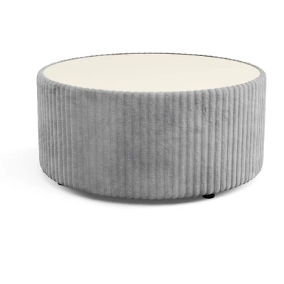 Čalouněný kulatý konferenční stolek WINDSOR 2 - popelavý