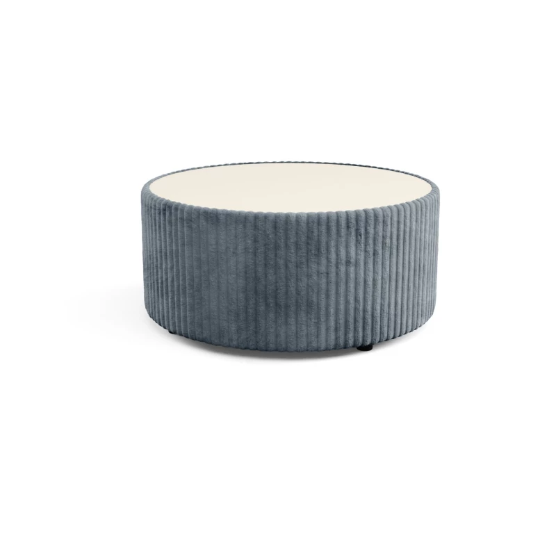 Čalouněný kulatý konferenční stolek WINDSOR 2 - tmavý popelavý