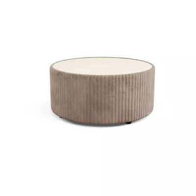 Čalouněný kulatý konferenční stolek WINDSOR 2 - béžový