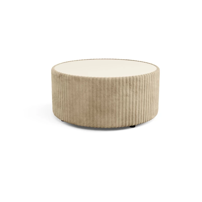 Čalouněný kulatý konferenční stolek WINDSOR 2 - ecru 2