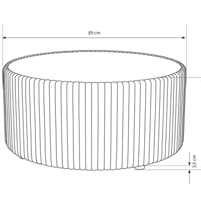 Čalouněný kulatý konferenční stolek WINDSOR 2 - ecru 1