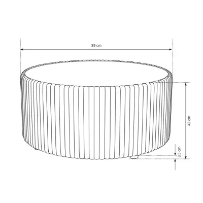 Čalouněný kulatý konferenční stolek WINDSOR 2 - ecru 1