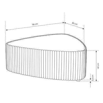Čalouněný konferenční stolek WINDSOR 1 - popelavý