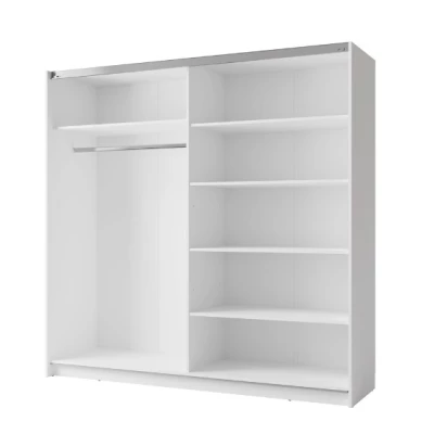 Velká šatní skříň 201 cm APASTO - bílá