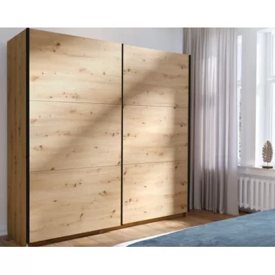 Velká šatní skříň 201 cm APASTO - dub artisan