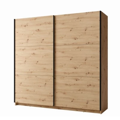 Velká šatní skříň 201 cm APASTO - dub artisan