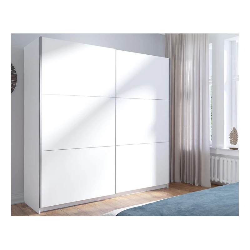 Vysoká šatní skříň 151 cm APASTO - bílá