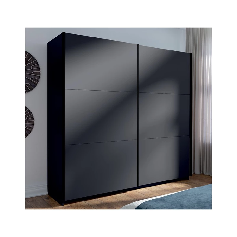 Vysoká šatní skříň 151 cm APASTO - grafitová