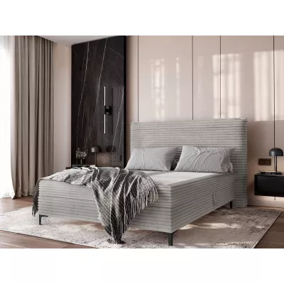 Kontinentální postel 90x200 MADRONA - světle šedá