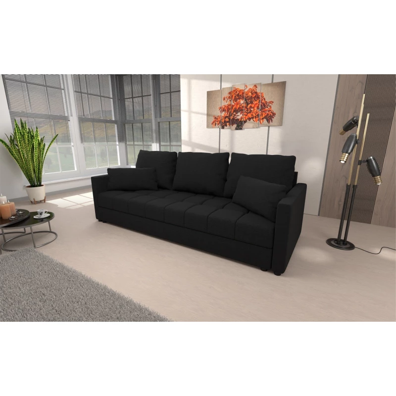 Trojmístná rozkládací pohovka KLAVERA 1 - černá 1