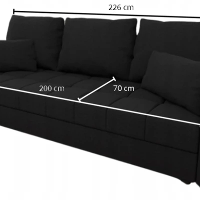 Trojmístná rozkládací pohovka KLAVERA 1 - černá 1