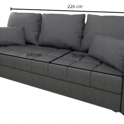 Trojmístná rozkládací pohovka KLAVERA 1 - tmavě šedá 1