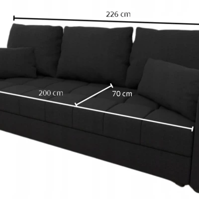 Trojmístná rozkládací pohovka KLAVERA 1 - antracitová