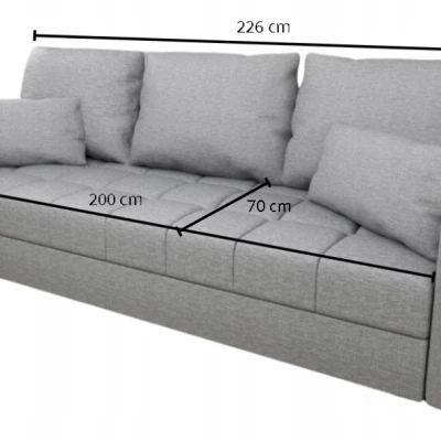 Trojmístná rozkládací pohovka KLAVERA 2 - šedá