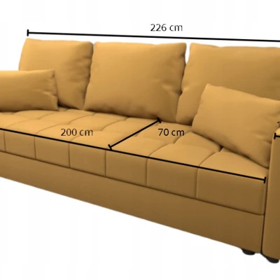 Trojmístná rozkládací pohovka KLAVERA 2 - medová