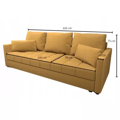 Trojmístná rozkládací pohovka KLAVERA 2 - medová