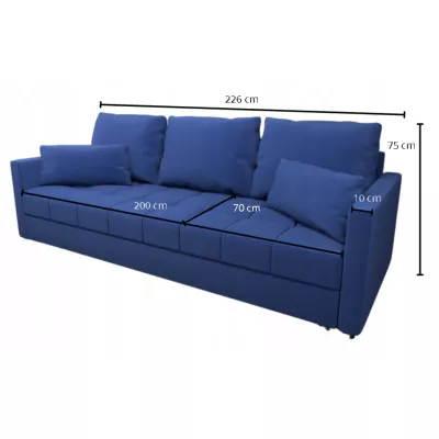 Trojmístná rozkládací pohovka KLAVERA 1 - modrá