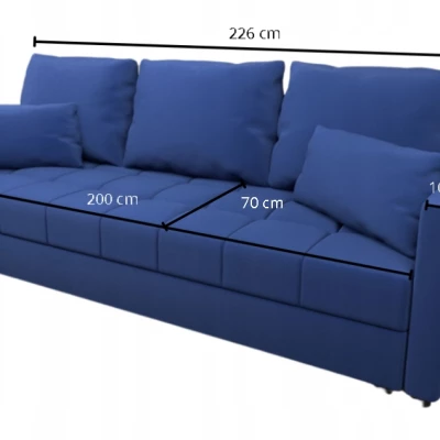 Trojmístná rozkládací pohovka KLAVERA 2 - modrá