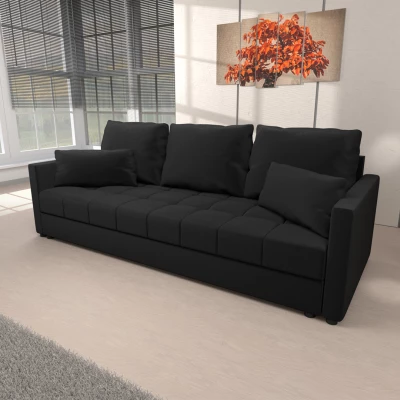 Trojmístná rozkládací pohovka KLAVERA 2 - černá 2