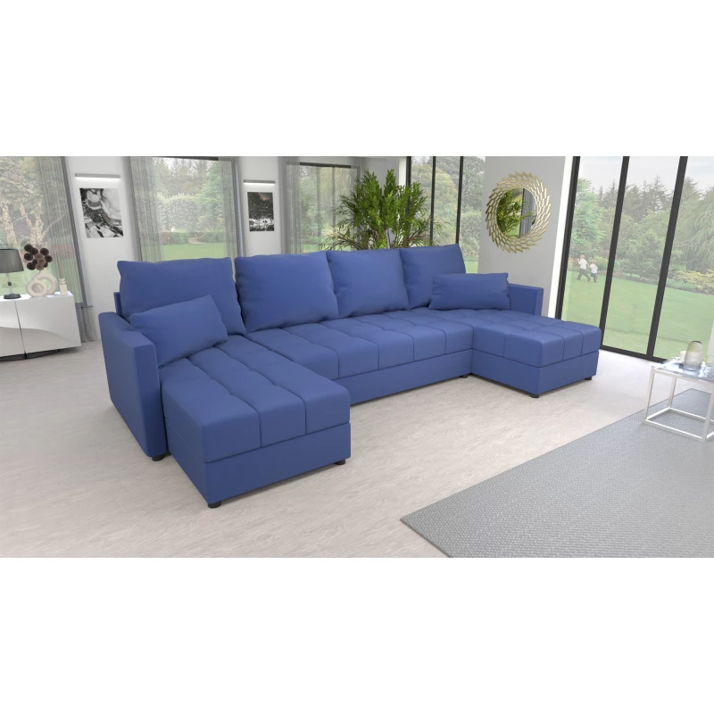 Rozkládací sedací souprava do U KLAVERA 2 - modrá