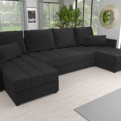 Rozkládací sedací souprava do U KLAVERA 2 - černá 2