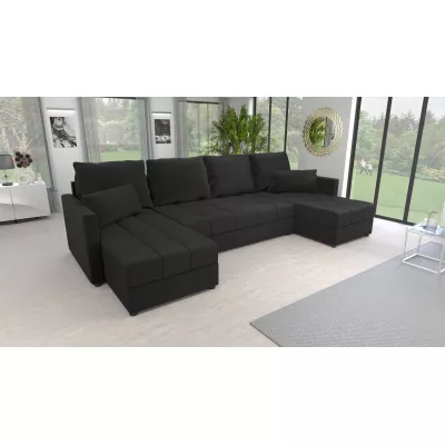 Rozkládací sedací souprava do U KLAVERA 2 - černá 2